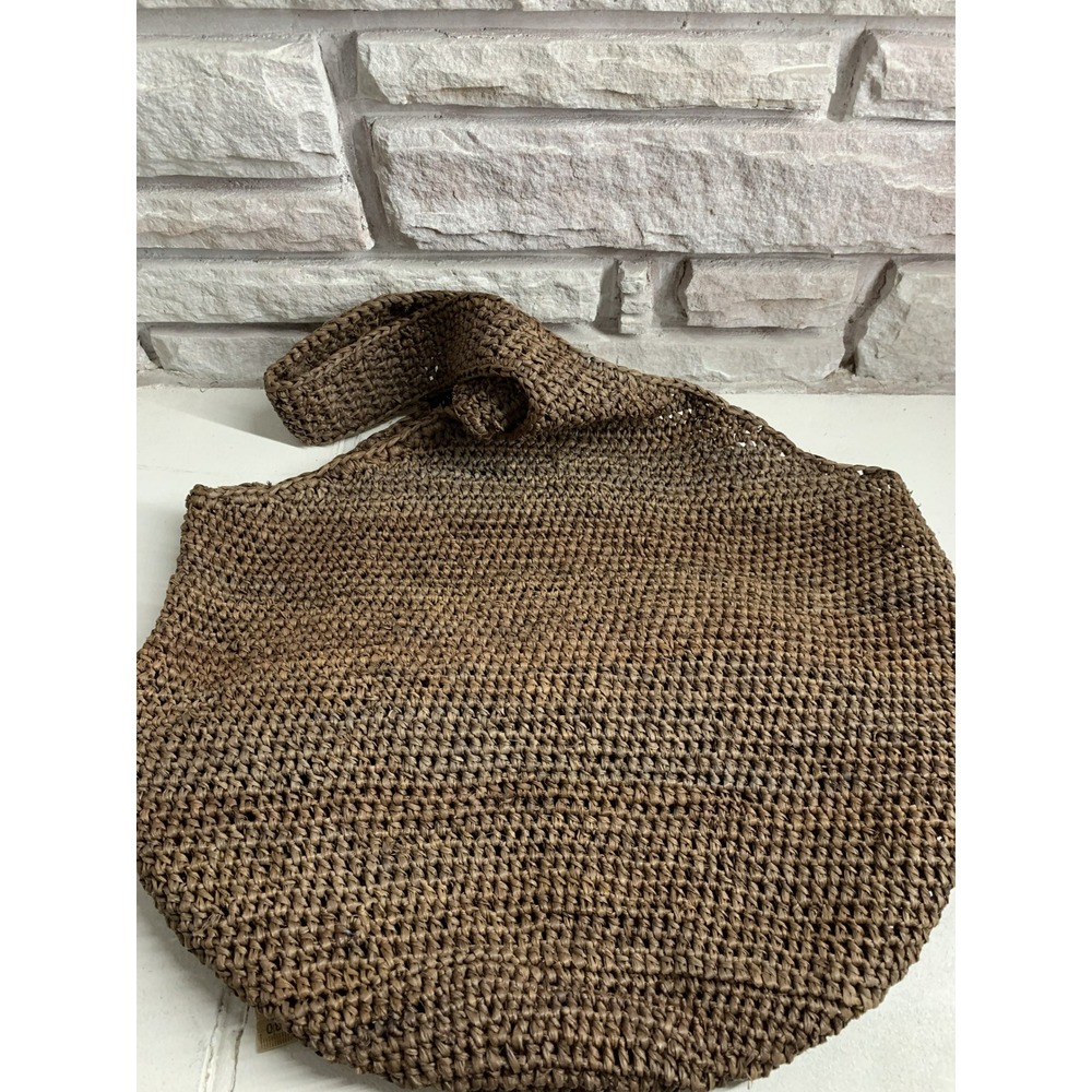 Helen Kaminski Australia Raffia Crochet Hobo Bag Brown Shoulder Tote Handbag - Picture 2 of 11